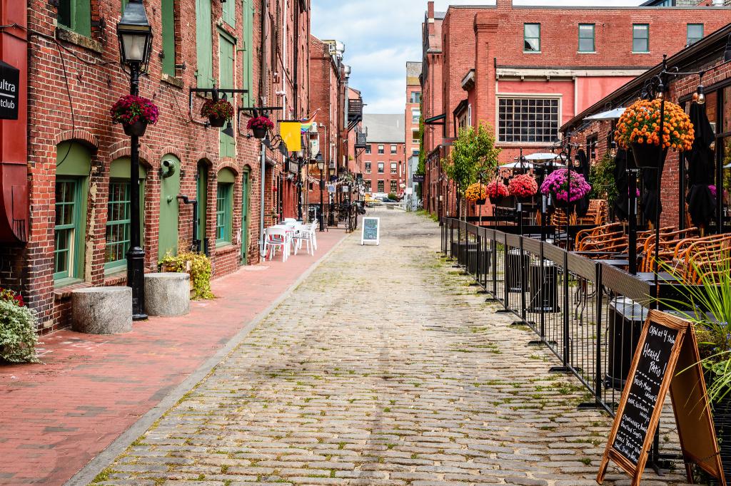 Wharf Street in Portland, Maine